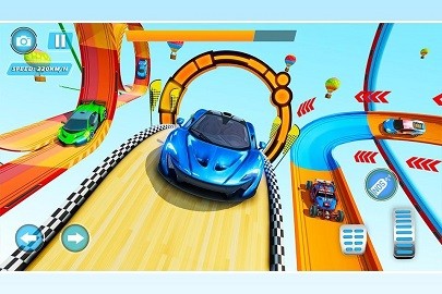 坡道汽车特技汽车3d