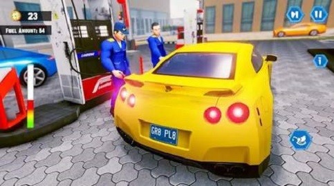 加油站汽车清洗沙龙3D