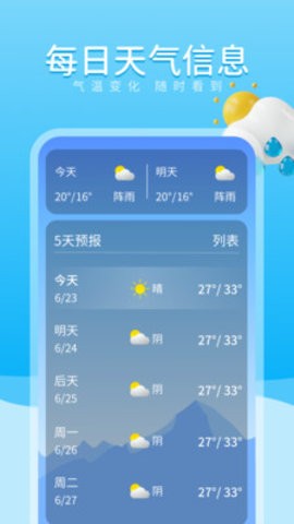 放晴天气app